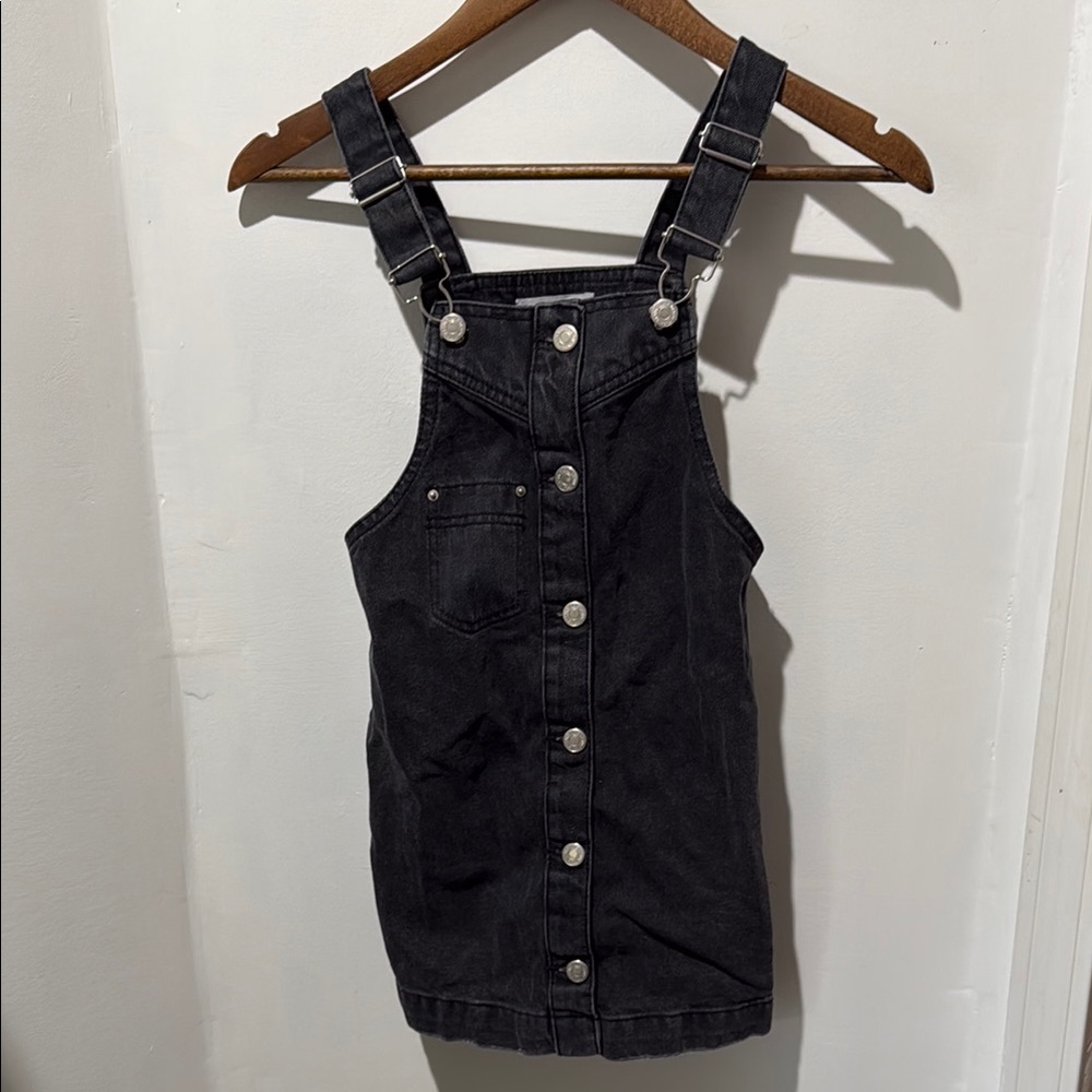 Black Denim Button-Up Dress